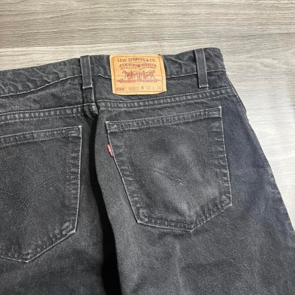 Vintage 90s Levi's 550 Washed Black Denim Jeans